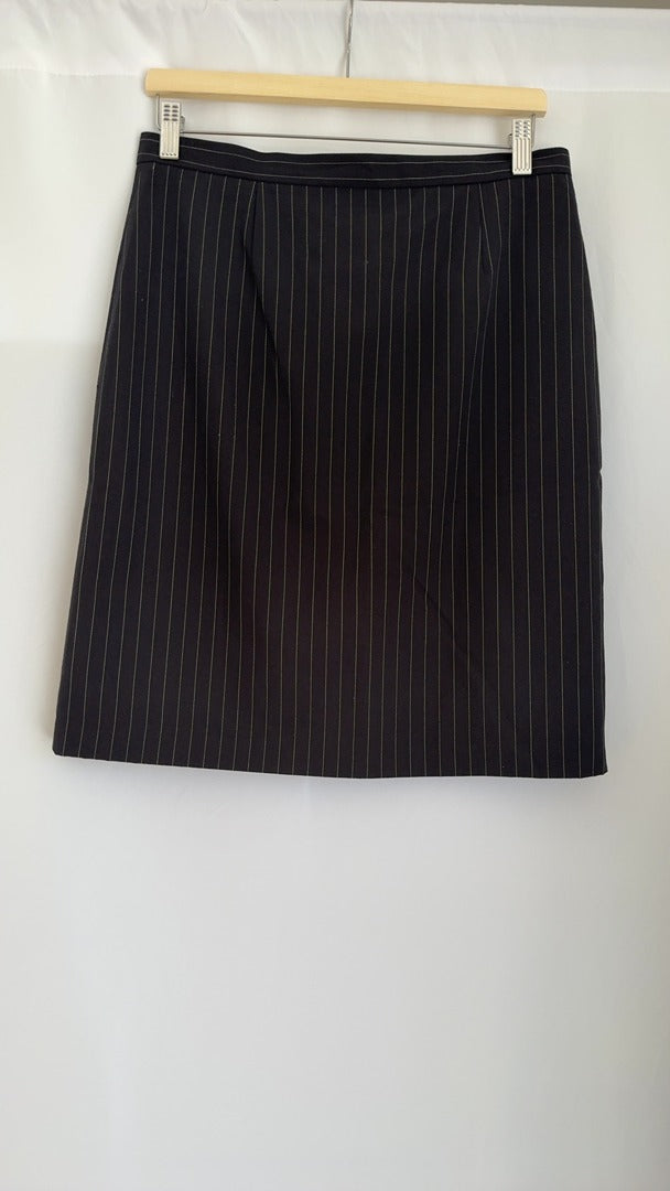 Jupe droite Woman Collection - Fr 40 - Noir - Pinstripe