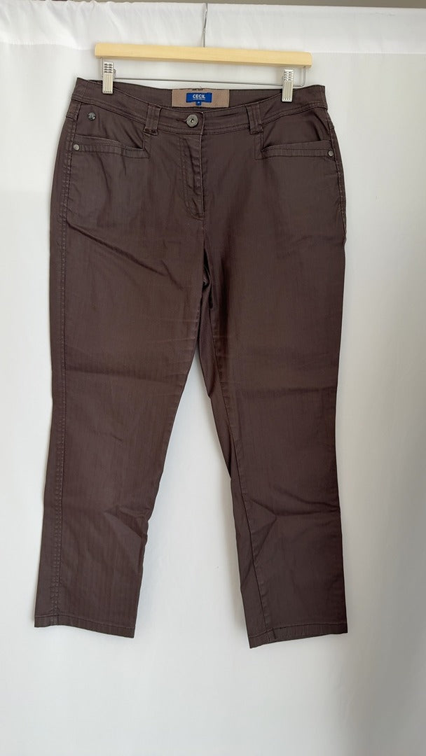 Pantalon droit femme Cecil marron Fr42