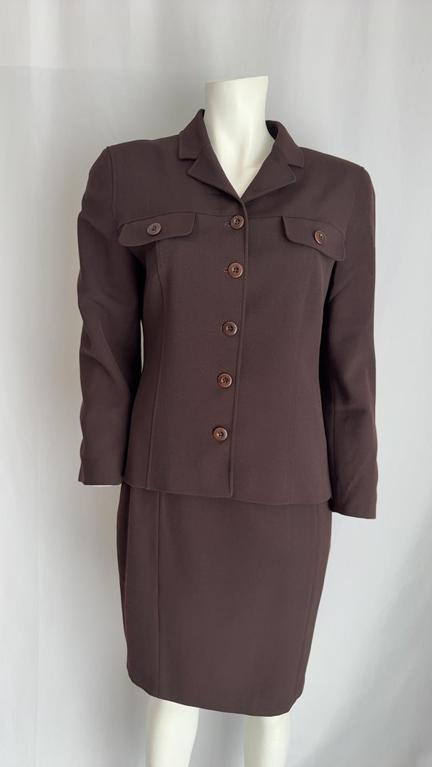 Tailleur jupe Antonelle marron taille 42
