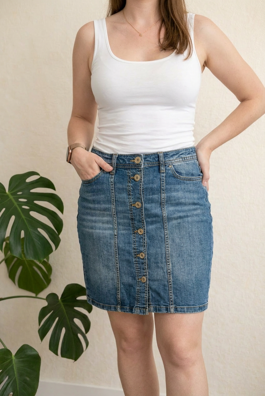 Jupe H&m - 36 - Bleu -