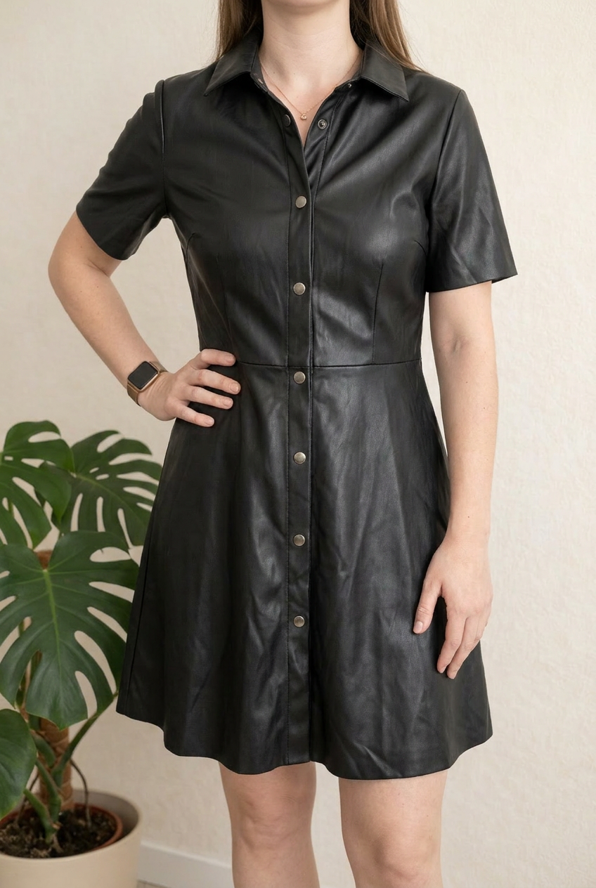 Robe mini simili cuir Don't Call Me Jennyfer - S - Noir
