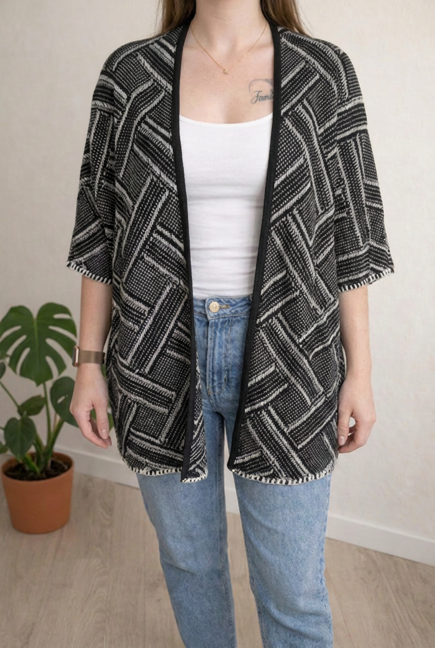 Poncho Camaïeu - Taille Unique - Noir