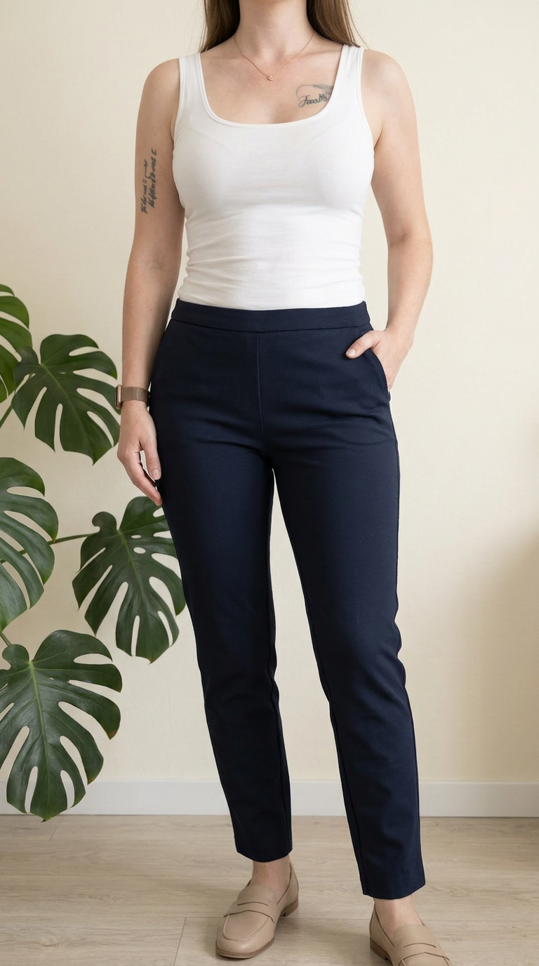 Pantalon skinny Kiabi - 38 - Bleu marine