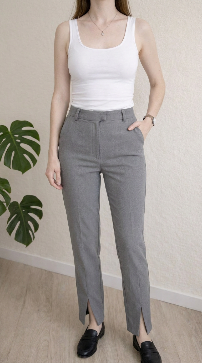Pantalon tailleur Na-kd - 34 - Gris -