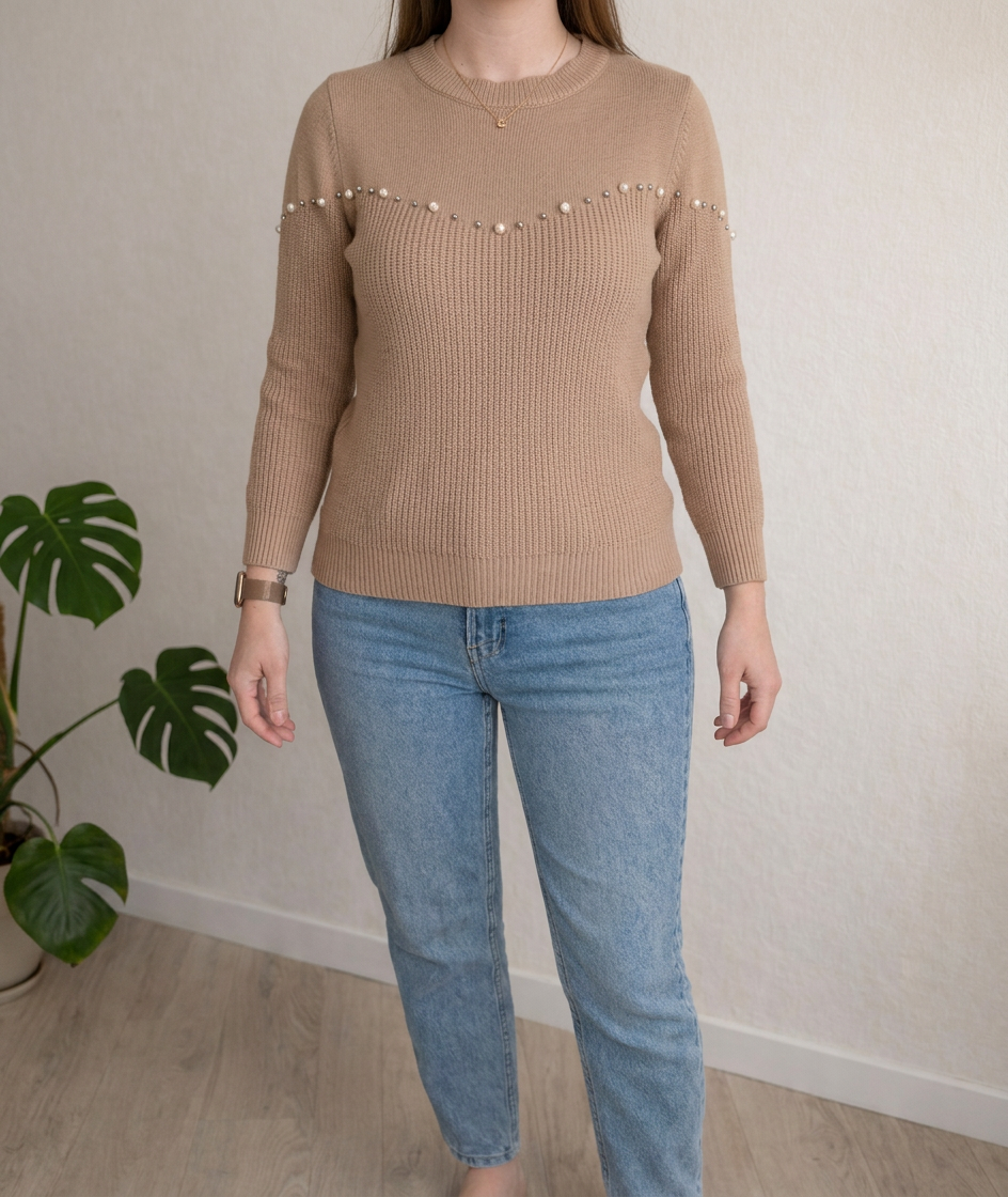 Pull femme Shein - L - Body - Perles -