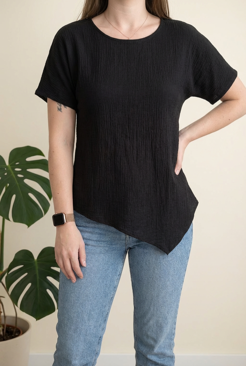 Blouse peplum Zara - M - Noir