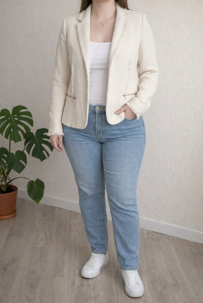Blazer femme G urban - 44 - Crème -