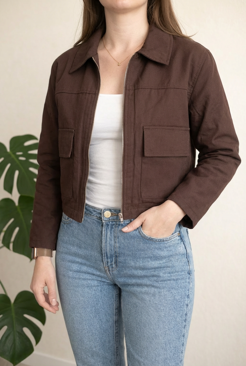Veste courte Asos Design - 38 - Marron -