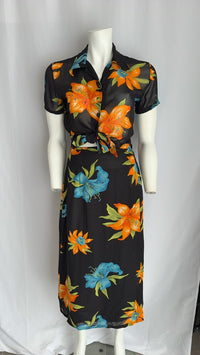 Ensemble jupe et haut S&q Modelli - Taille unique - Noir - Imprimé floral