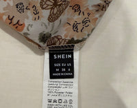 Débardeur Shein - M - Crème - Imprimé Floral Et Papillons