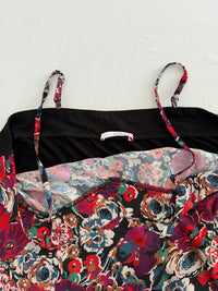 Top à bretelles Camaïeu - M - Noir - Floral