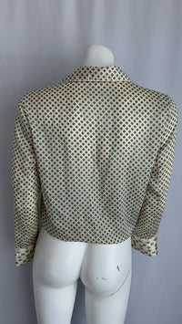 Chemisier à nouer Zara - Xs - Crème et Vert