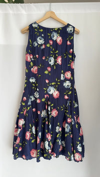 Robe midi Infinitif en soie - Fr 44 - Bleu - Fleurs