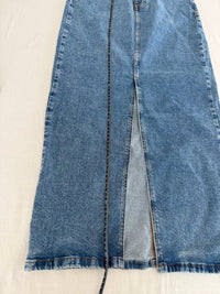 Jupe longue en jean F&f - 38 - Bleu -