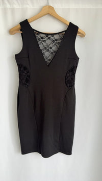 Robe de soirée courte dentelle - M - Noir