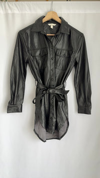 Robe chemise similicuir H&m - S - Noir