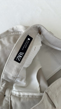 Pantalon ajusté Zara - 40 - Beige