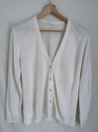 Gilet Vintage maille fine - L - Blanc
