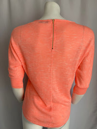 Pull Kiabi - M - Corail - manches 3/4 zip dos