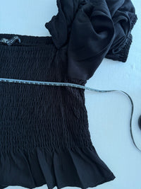 Blouse smockée Zara - L - Noir -