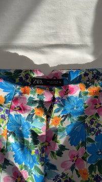 Pantalon droit Zara - L - Bleu
