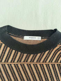 Pull Mango Suit - M - Noir et Orange -