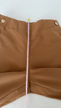 Pantalon Kiabi - 36 - Marron - boutons dorés taille haute