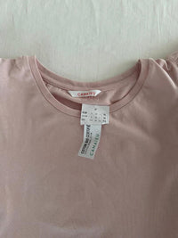 T-shirt sans manches Camaïeu rose à volants - Xl -