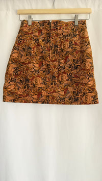 Jupe courte Zara Trafaluc velours - Xs - Orange -