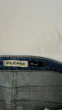 Mini-jupe en jean Please - S - Bleu -