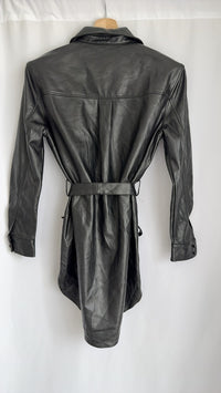 Robe chemise similicuir H&m - S - Noir