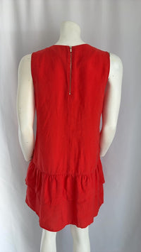 Robe Etam - 42 - Rouge - à volants sans manches
