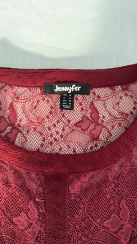 Robe Jennyfer - M - Bordeaux - dentelle