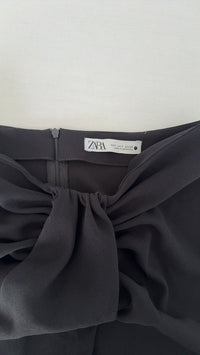 Jupe midi à nœud Zara - S - Noir -