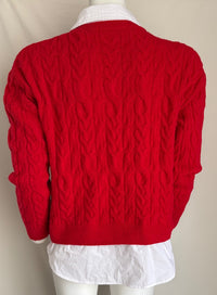 Pull chemise en maille Primark - M - Rouge -