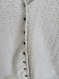 Gilet Lanamoden - M - Blanc - maille ajourée