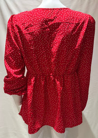 Blouse Shein - L - Rouge à pois -