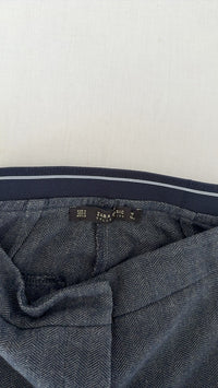 Pantalon Ajusté Zara - M - Gris Et Marine -