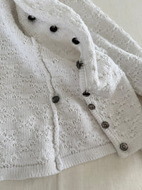 Gilet Lanamoden - M - Blanc - maille ajourée