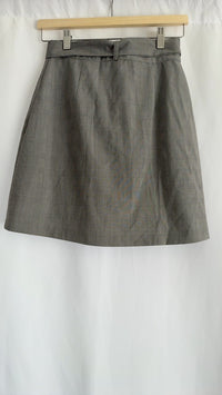 Jupe courte Zara - Xs - Gris - à carreaux