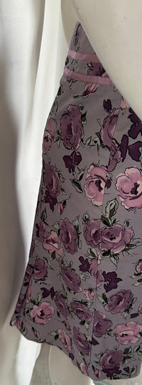Jupe Midi vintage George - 40 - Violet Et Lila - Fleurs