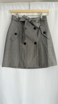 Jupe courte Zara - Xs - Gris - à carreaux