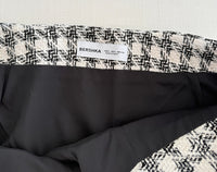 Mini jupe Bershka - L - Noir - pied-de-poule tweed