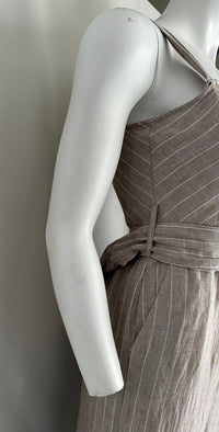 Combinaison Mng Casual - S - Crème Et Marron - Lin