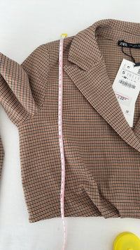 Blazer court Zara - S - Marron -