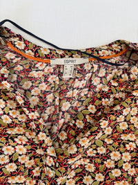 Blouse Esprit - 36 - Noir - Fleurs Multicolores