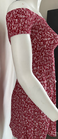 Robe Casual - S - Rouge Et Blanc -