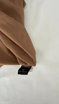 Robe longue plissée Dazy - M - Marron