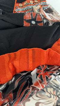 Robe Pause Café - M - Noir et Orange -