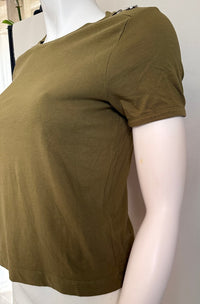 T-shirt À Boutons Zara - M - Kaki -